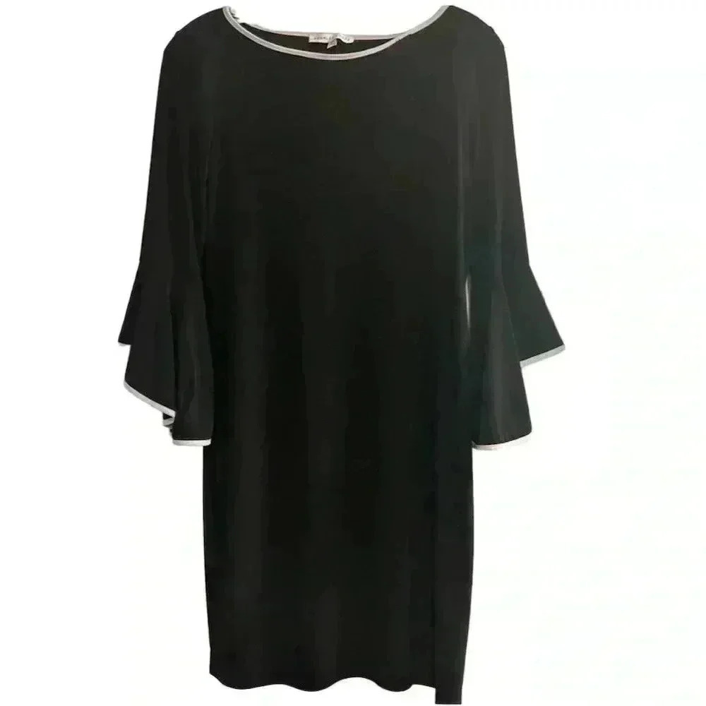 Annalee + Hope Women's Black Bell Sleeve Knee Length‎ Dress Size Medium